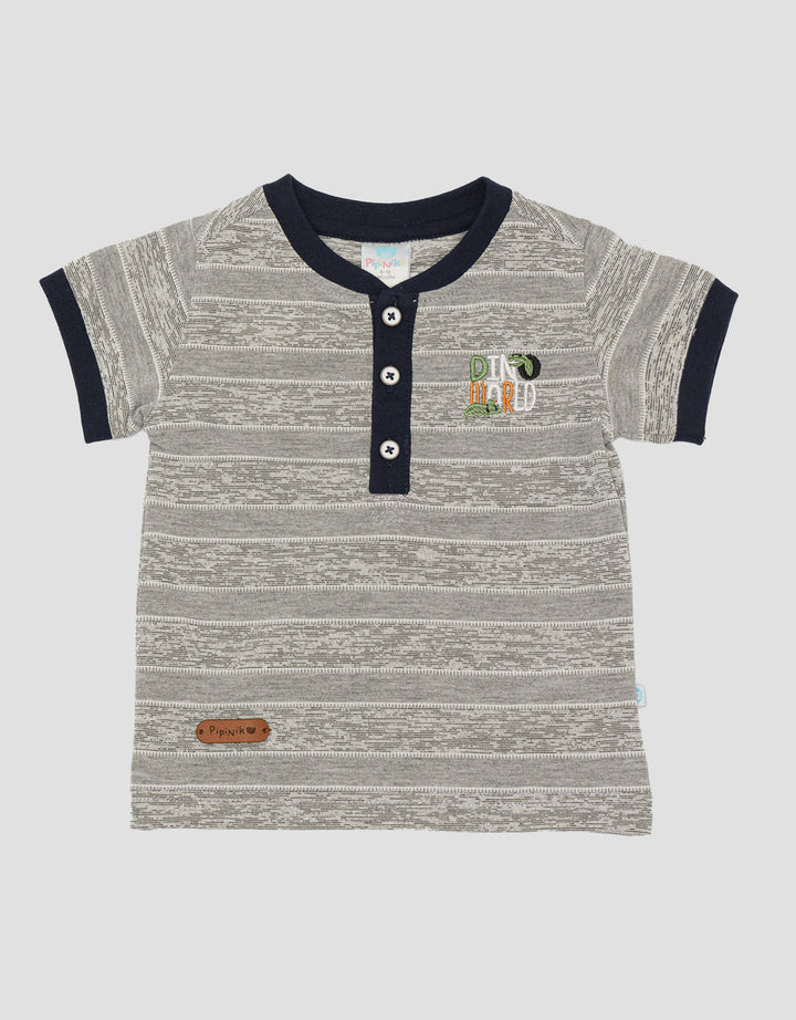 Pipiniko Stripe Corak Kaos Anak Laki-laki