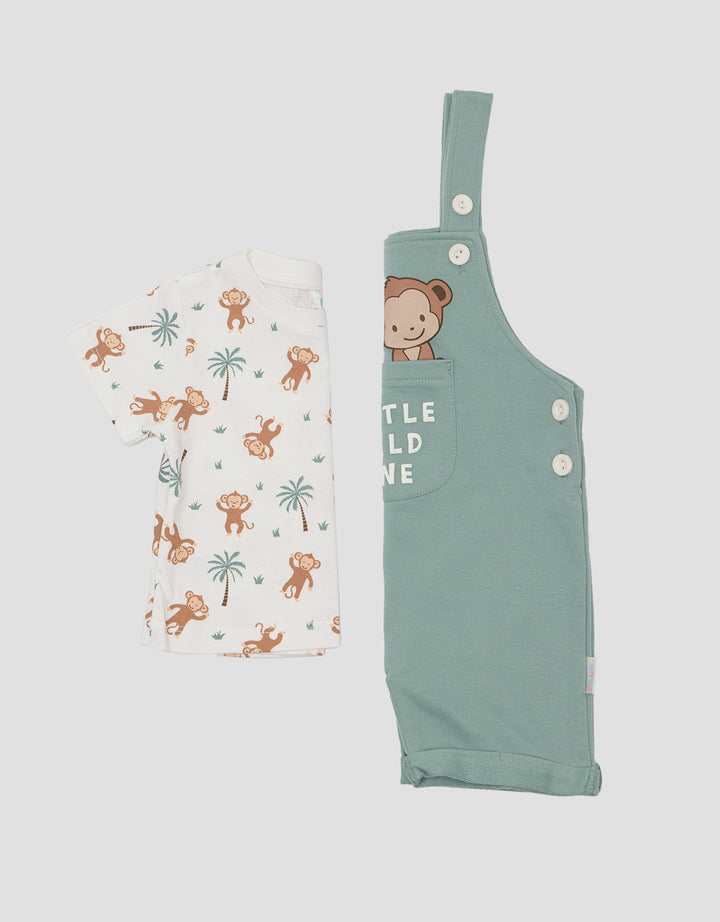 Pipiniko Monkey Kantong Jumpsuit Overall Anak Laki-laki