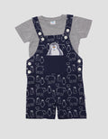 Pipiniko Overall Penguin Pocket Jumpsuit Boys
