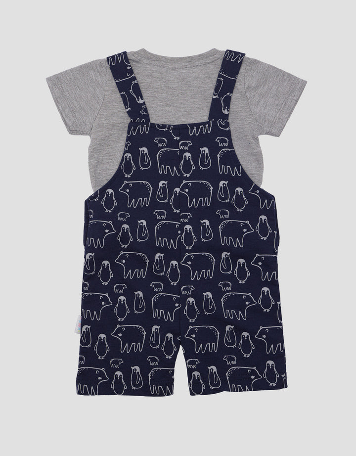 Pipiniko Overall Penguin Pocket Jumpsuit Boys