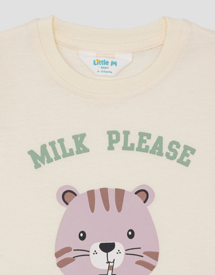 Little M Jersey Milk Please Boys Clothes Set