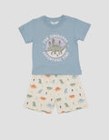 Little M Jersey Fun Dinosaurs Baju Setelan Anak Laki-Laki