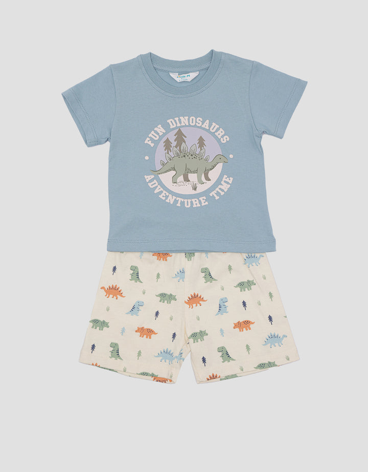 Little M Jersey Fun Dinosaurs Baju Setelan Anak Laki-Laki