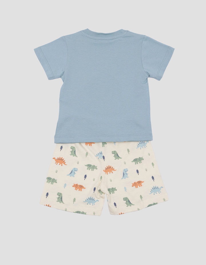 Little M Jersey Fun Dinosaurs Baju Setelan Anak Laki-Laki