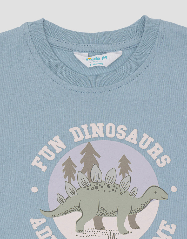 Little M Jersey Fun Dinosaurs Baju Setelan Anak Laki-Laki