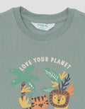 Little M Jersey Love Your Planet Boys Clothes Set