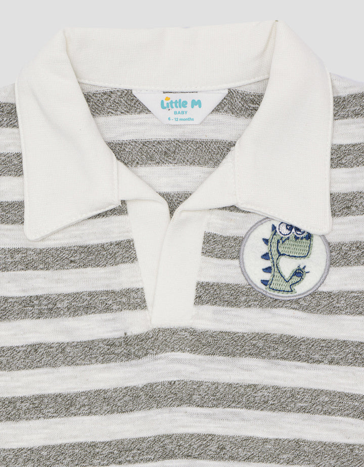 Little MV Stripes Boys Polo Shirt