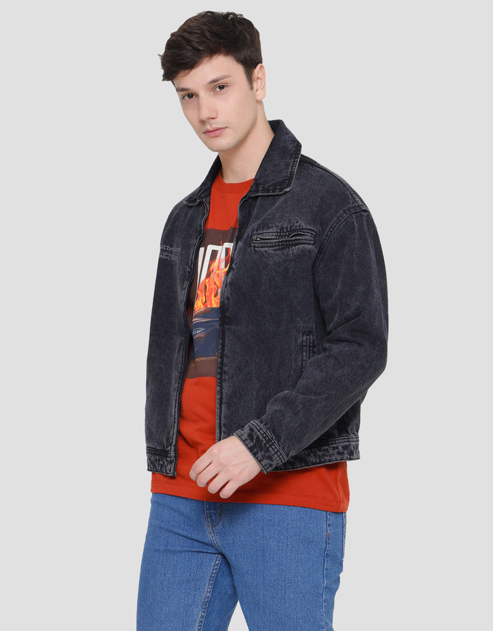 Nevada Embro Denim Jaket Pria