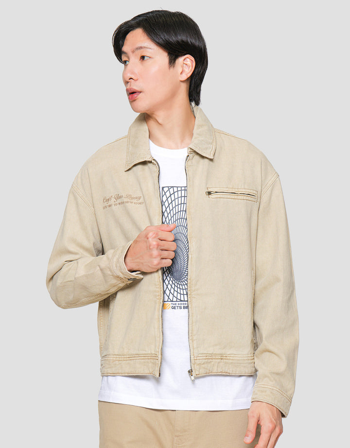 Nevada Embro Denim Jaket Pria