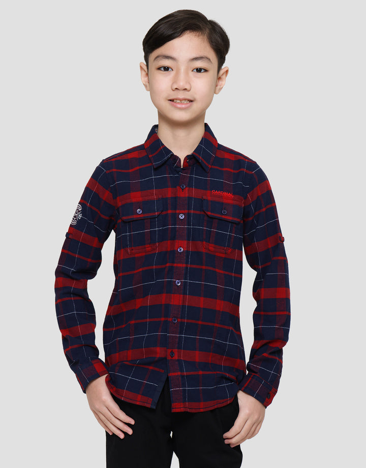 Cardinal Kids Boy Checks Kemeja Anak Laki-laki