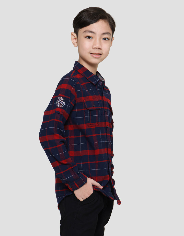 Cardinal Kids Boy Checks Kemeja Anak Laki-laki