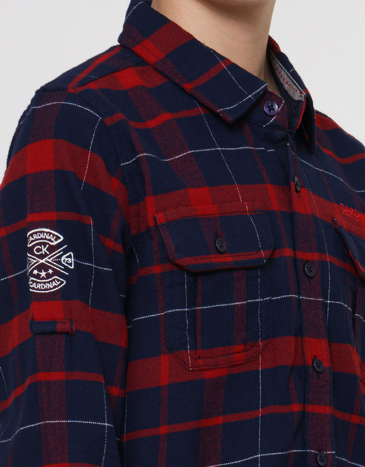 Cardinal Kids Boy Checks Kemeja Anak Laki-laki