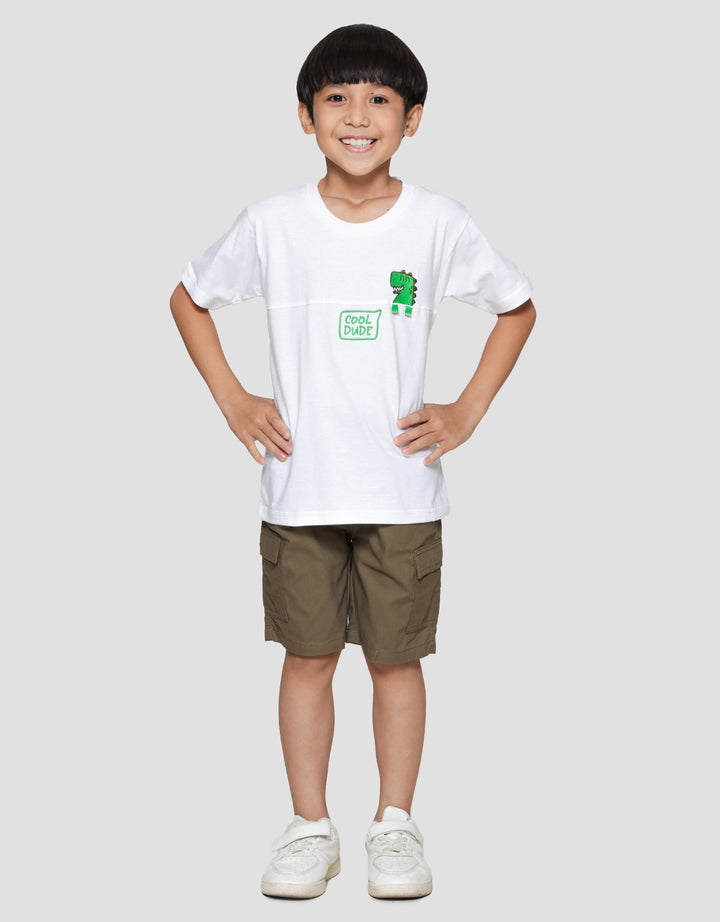 Little M Dino Embro Kaos Anak Laki-laki