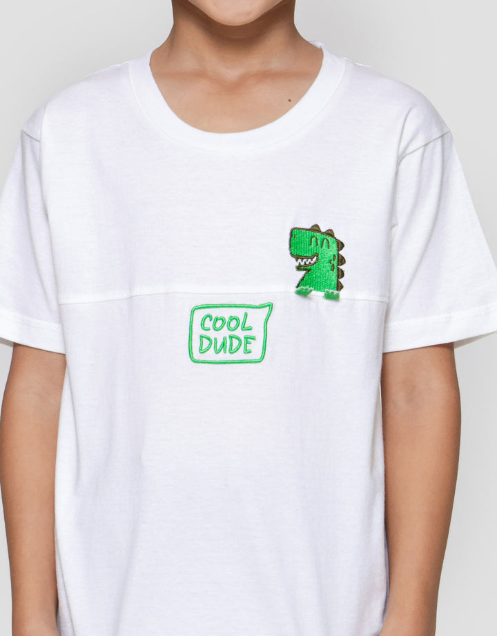 Little M Dino Embro Kaos Anak Laki-laki
