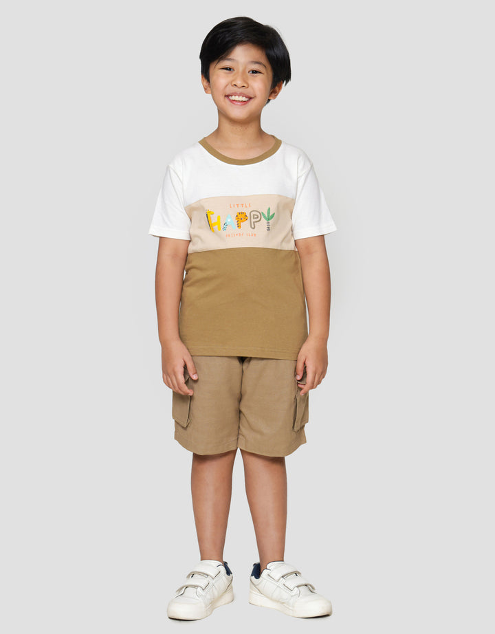 Little M Cut Sewn Happy Lion Kaos Anak Laki-laki