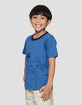 Little M Bordir I Love Shark Kaos Lengan Pendek Anak Laki-Laki