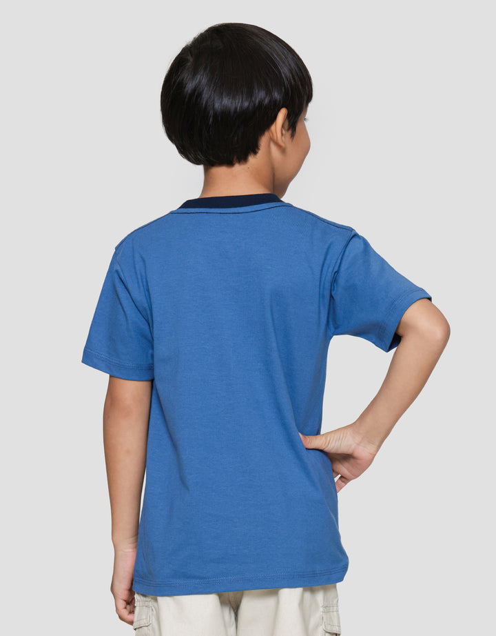 Little M Bordir I Love Shark Kaos Lengan Pendek Anak Laki-Laki