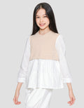 Nevada Combi Knit Texture Girls Shirt