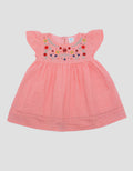 Pipiniko Flowery Embro Midi Dress for Girls