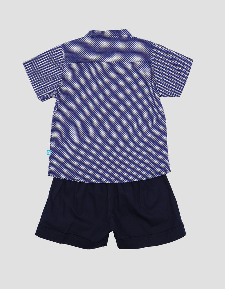 Pipiniko Kemeja Celana Pendek Bata Baju Set Anak Laki-Laki