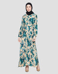 Arjuna Weda Kembang Kecil 3 Gamis Dress Wanita