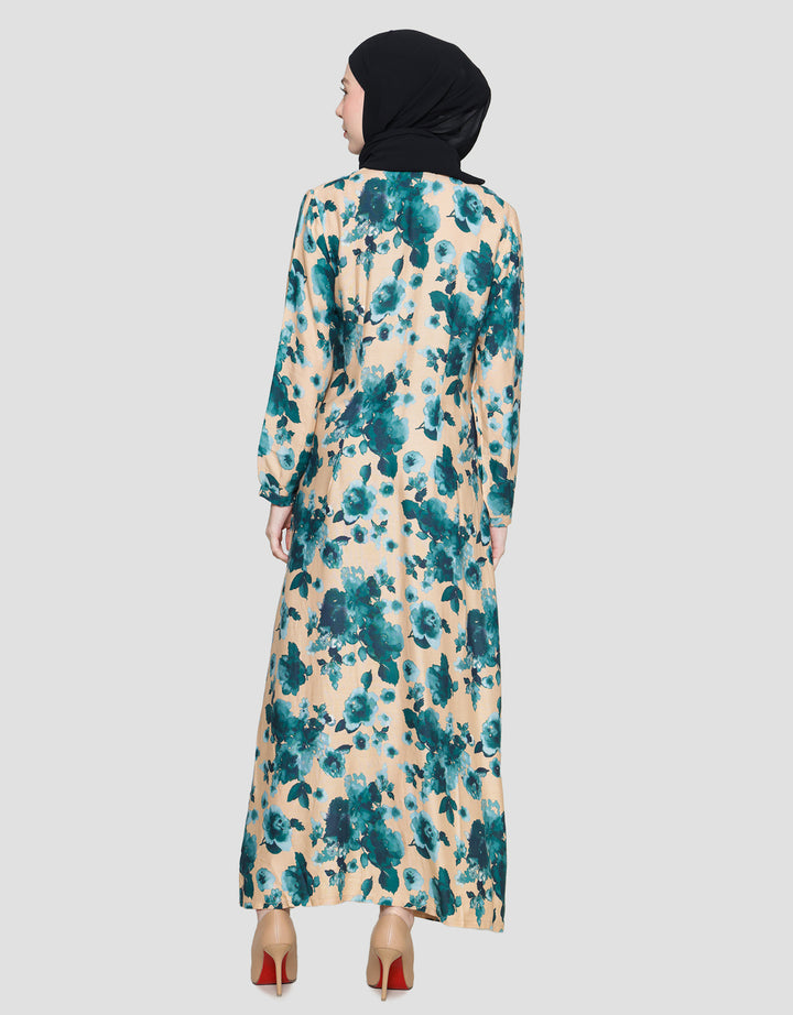 Arjuna Weda Kembang Kecil 3 Gamis Dress Wanita