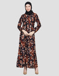 Arjuna Weda Kembang Kecil 3 Gamis Dress Wanita