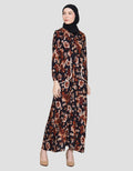 Arjuna Weda Kembang Kecil 3 Gamis Dress Wanita