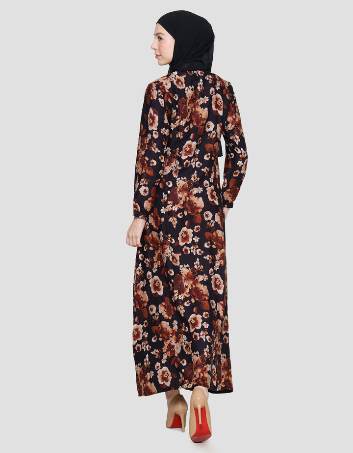 Arjuna Weda Kembang Kecil 3 Gamis Dress Wanita