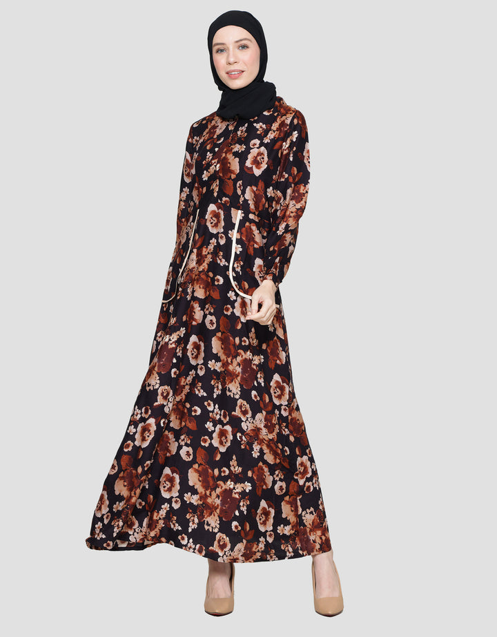 Arjuna Weda Kembang Kecil 3 Gamis Dress Wanita