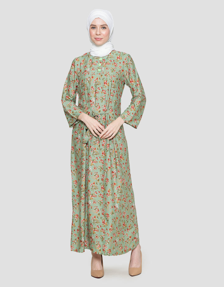 Arjuna Weda Motif Kembang Kecil 4 Gamis Wanita