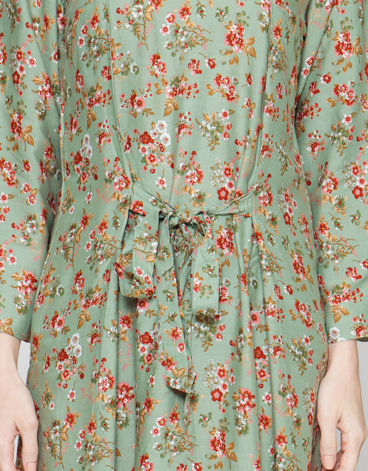 Arjuna Weda Motif Kembang Kecil 4 Gamis Wanita