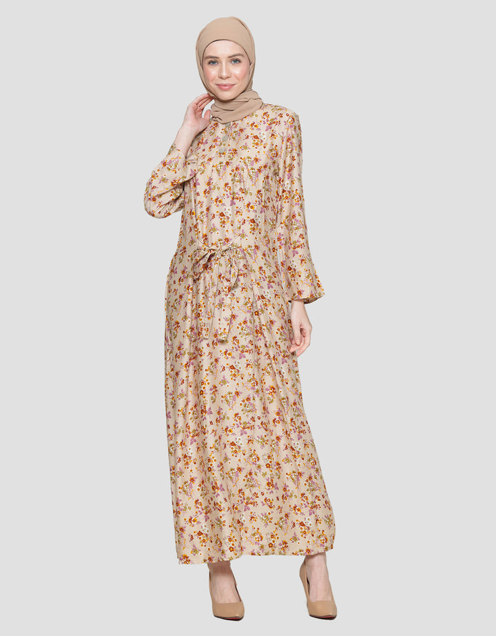 Arjuna Weda Motif Kembang Kecil 6 Gamis Wanita