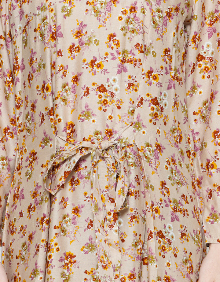 Arjuna Weda Motif Kembang Kecil 6 Gamis Wanita