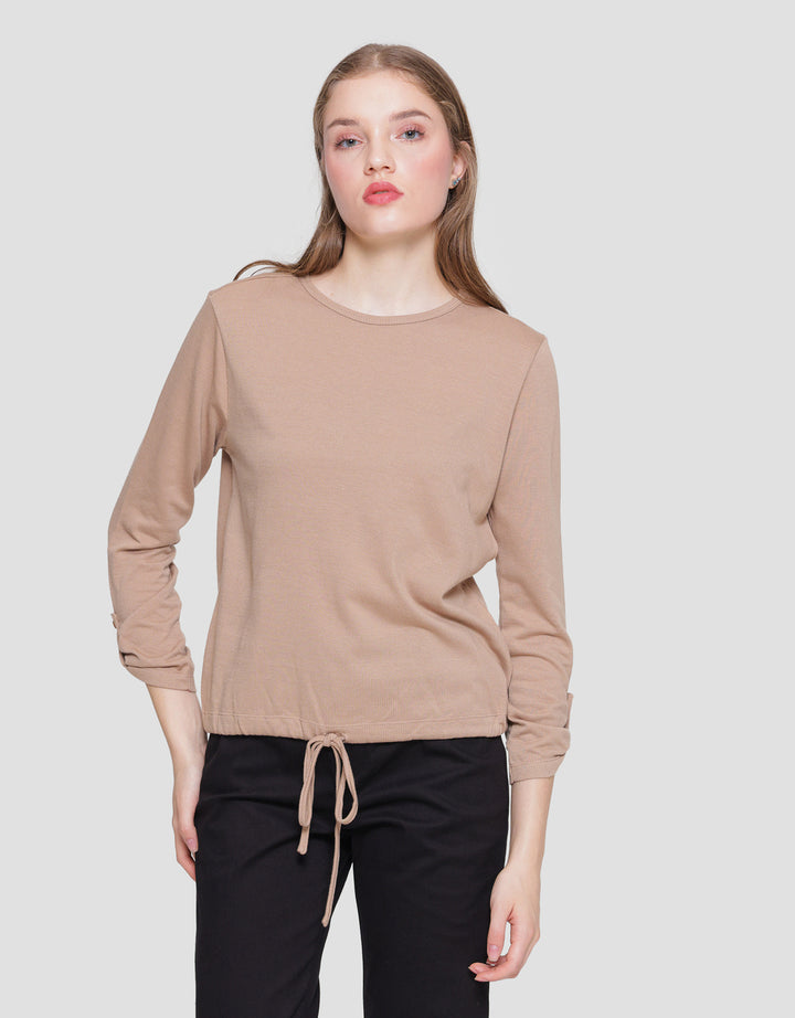 Connexion Drawstring  Kaos Lengan Panjang Wanita