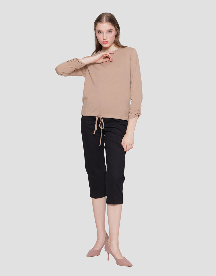 Connexion Drawstring  Kaos Lengan Panjang Wanita