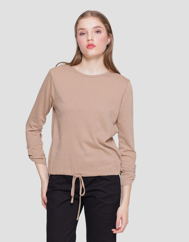 Connexion Drawstring  Kaos Lengan Panjang Wanita