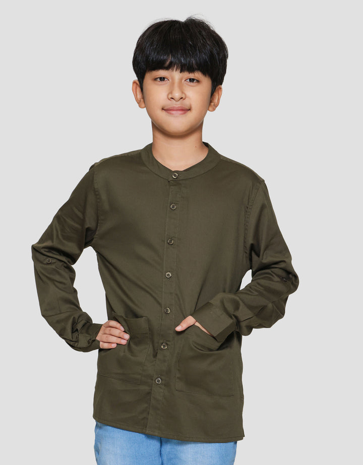 Nevada Twill Raye Kemeja Koko Anak Laki-laki