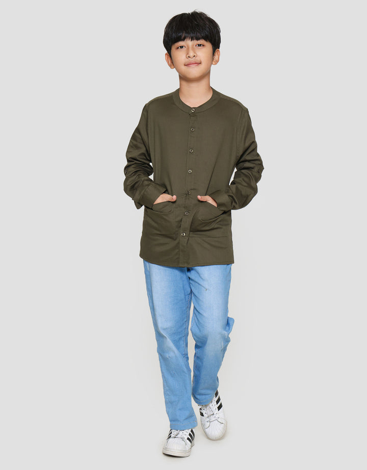 Nevada Twill Raye Kemeja Koko Anak Laki-laki