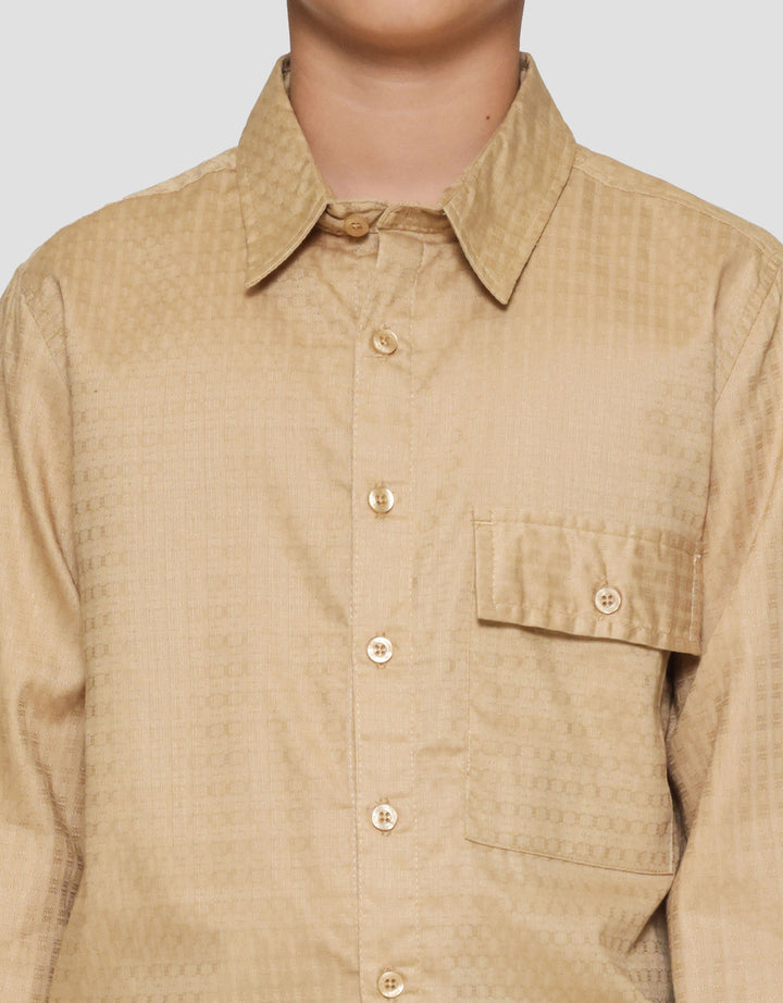 Nevada Casual Dobby Textured Kemeja Koko Anak Laki-Laki