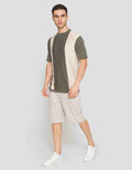 Nevada Flat Knit Stripe Block Vertical Kaos Lengan Pendek Pria
