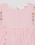 Pipiniko Bunny Collection Swiss Dot Midi Dress for Girls