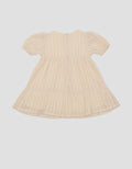 Little M Texture With Embro Lace Midi Dress for Girls