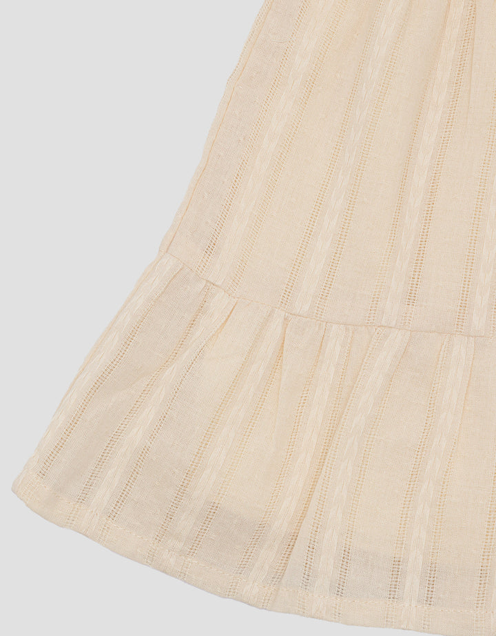Little M Texture With Embro Lace Midi Dress for Girls