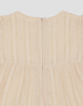 Little M Texture With Embro Lace Midi Dress for Girls