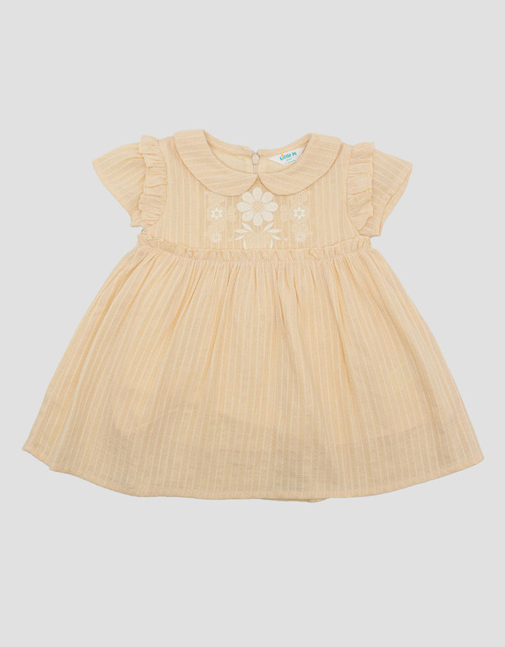 Little M Testur Embro Midi Dress Anak Perempuan