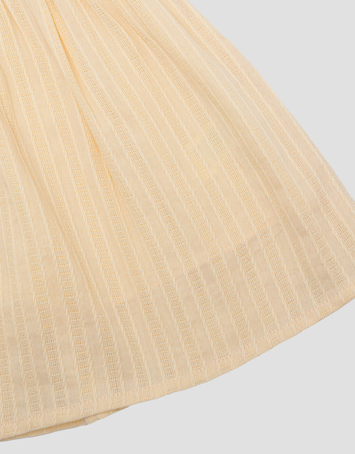 Little M Textur Embro Midi Dress for Girls