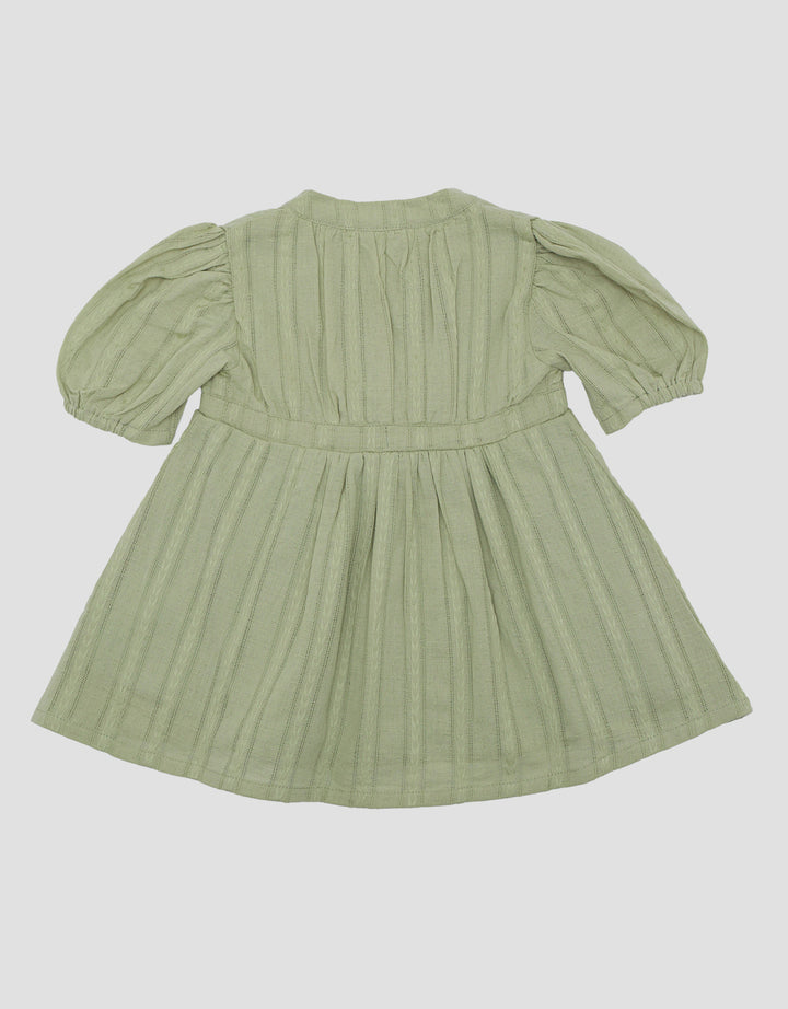 Little M Texture With Drawstring Midi Dress for Girls