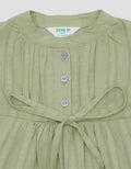 Little M Texture With Drawstring Midi Dress for Girls