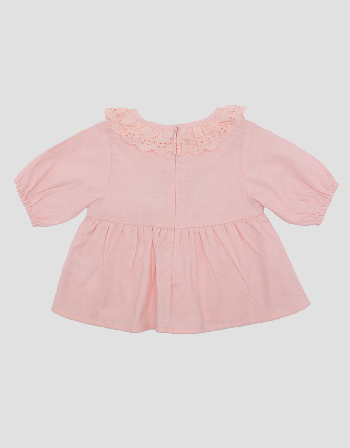Pipiniko Lace With Embro Blouse Anak Perempuan